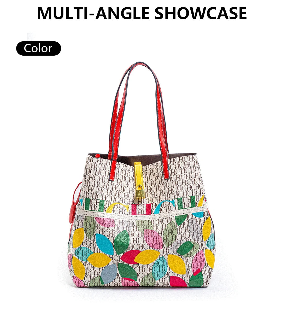 CH Simple Atmosphere Style Women's Handbag Fashion Women's Handbag Unique Print Design Women's Large Capacity Commuter Bag