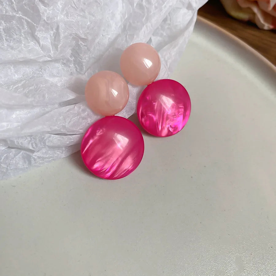 Retro Geometric Resin Drop Earings For Women Water Drop Pendant Earrings for Banquet Party Female Ear Jewelry Gift