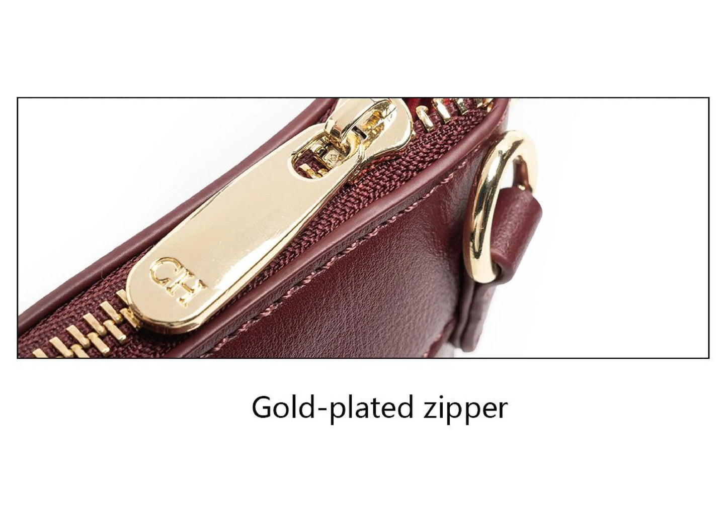 CH New Tote Bag Embossed Logo Silk Scarf Decor Lock Buckle Burgundy Fashion Women Casual Daily Handbag
