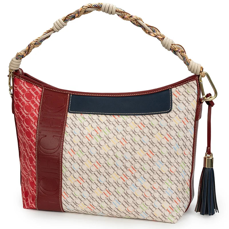 CHCH Women's Tote Bag 2025 New Splicing Design Dual purpose Shoulder Bag Large Capacity Commuter Women's Bag