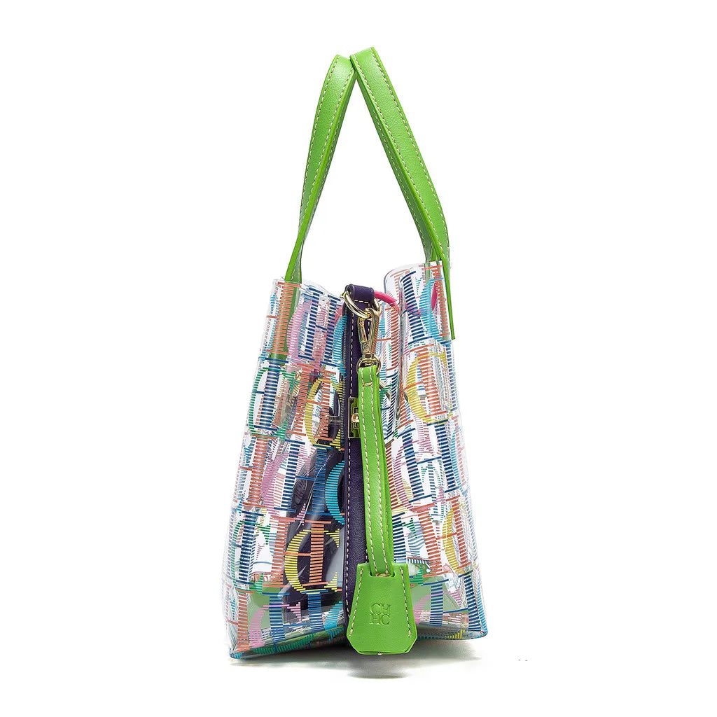 CHCH Women's Tote Bag New PVC Transparent Bag Leisure Beach Bag Waterproof