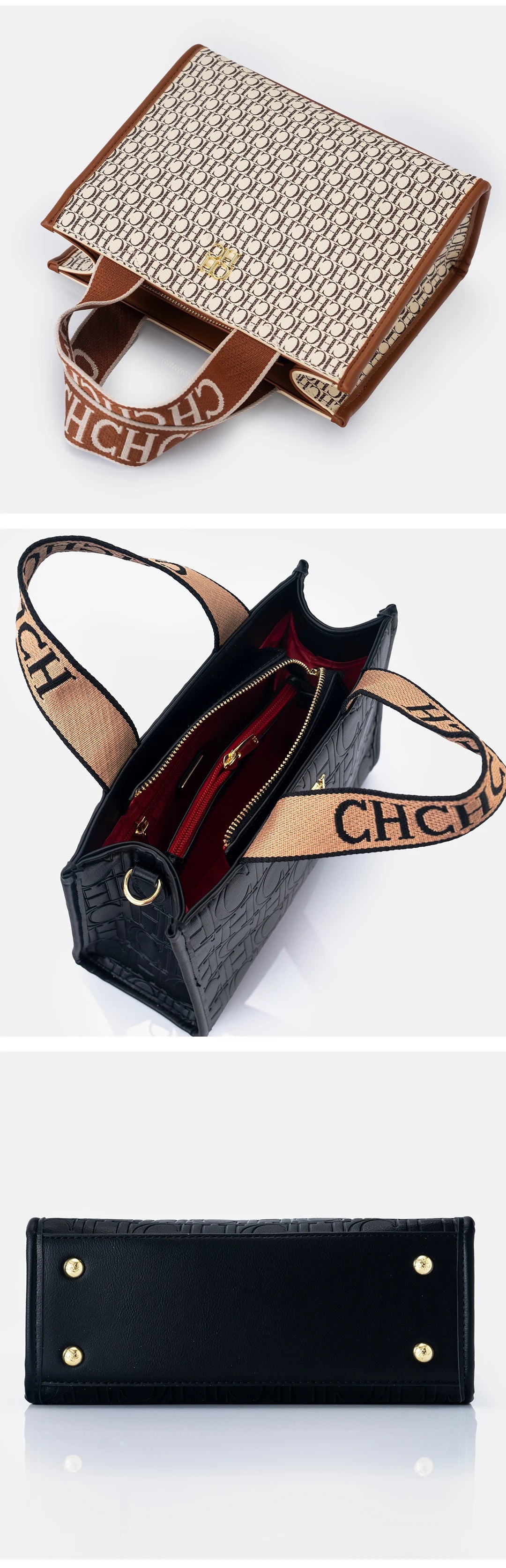 CH Fashion Monogram Print High Quality Metal Logo Casual Light Luxury Brand Designer 2026 New Women's Handbag