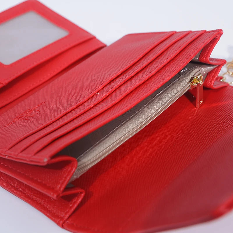 CH Luxury Card Bag Minimalist Chic Embossed Design Wallet Stylish Women Accessory Compact Multi Slot Card Holder Daily Essential