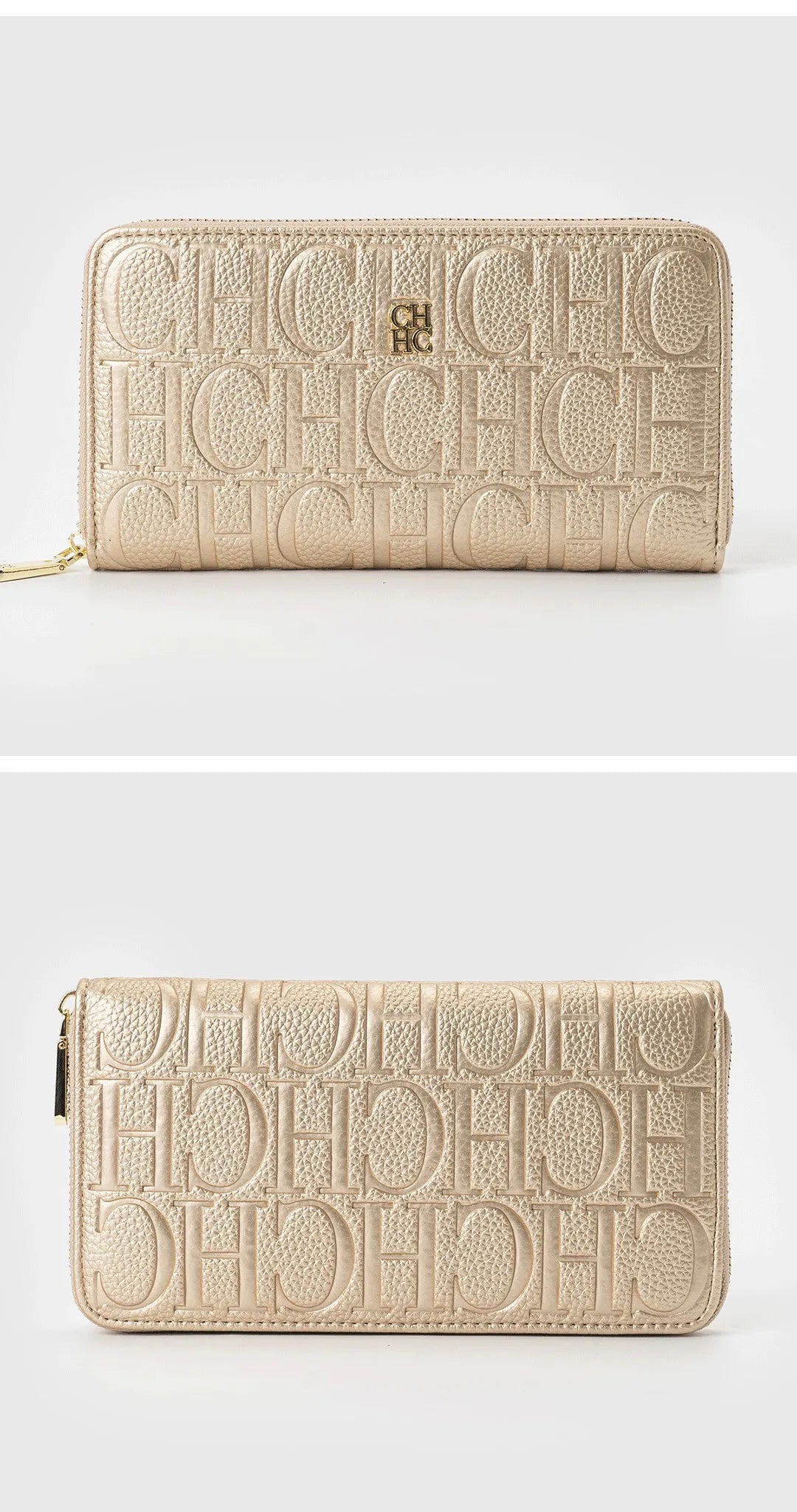 Embossed Zip Around Long Wallet