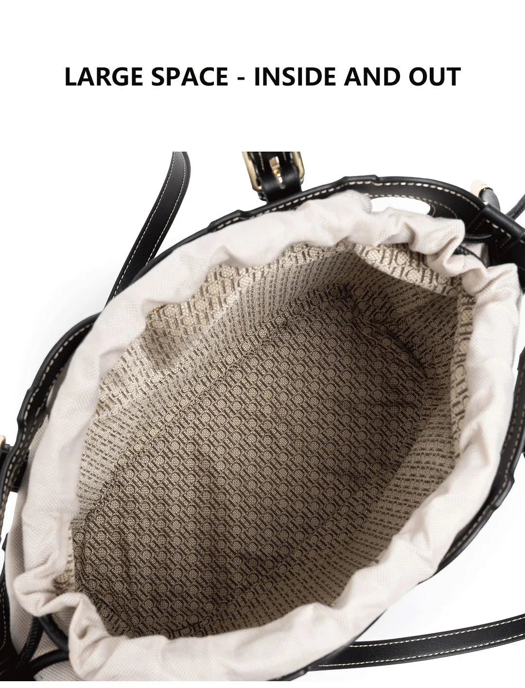 CH Tote Bag Cutout Logo  Large Capacity Drawstring Shoulder Handbag Luxury brand designer Hollow Out Fashion Bucket Bag