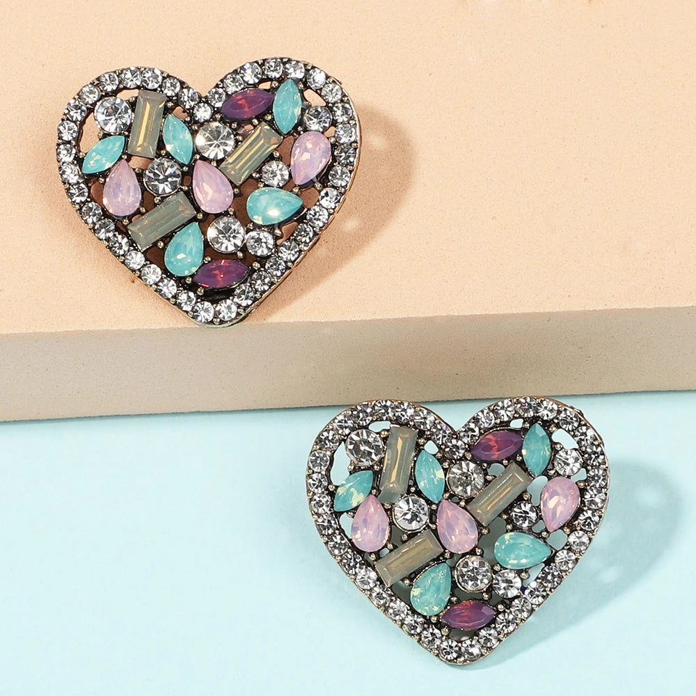 Women Luxury Bling Color Crystal Party Jewelry Aesthetic Accessories