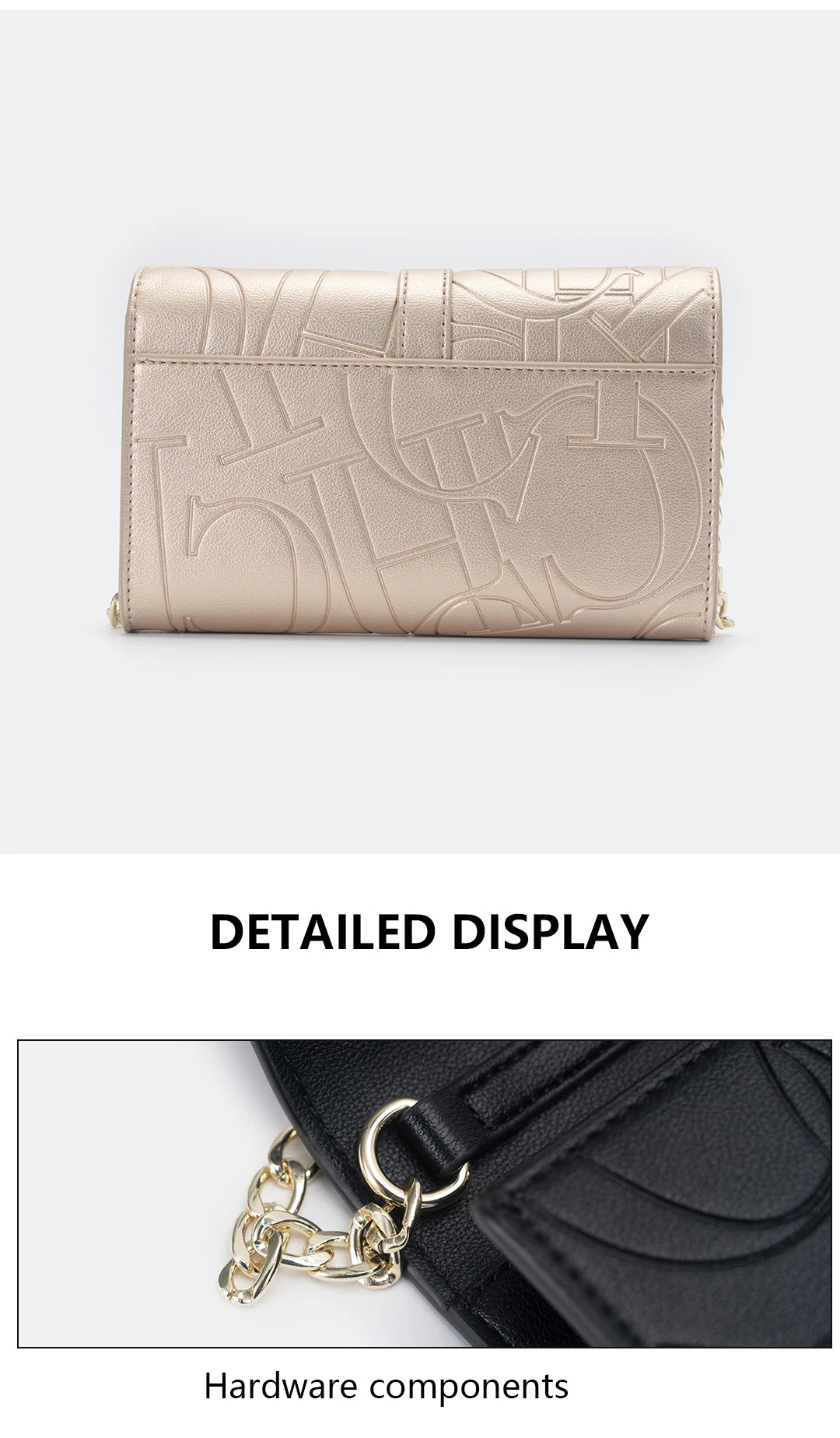 CH Chain Bag PU Material Solid Color Big Letter Print High Quality Lock Design Women's 2025 Designer New Shoulder Bag