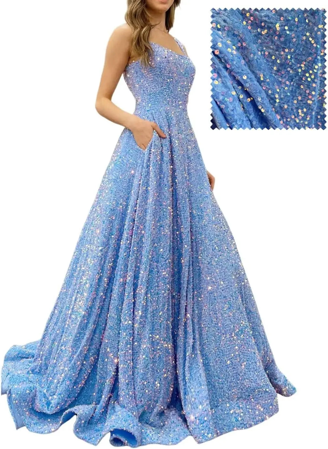 Prom Dresses Long A Line with Pockets Formal Evening Ball Gowns Velvet Velvet Sequins Black Tie Wedding Party Dress