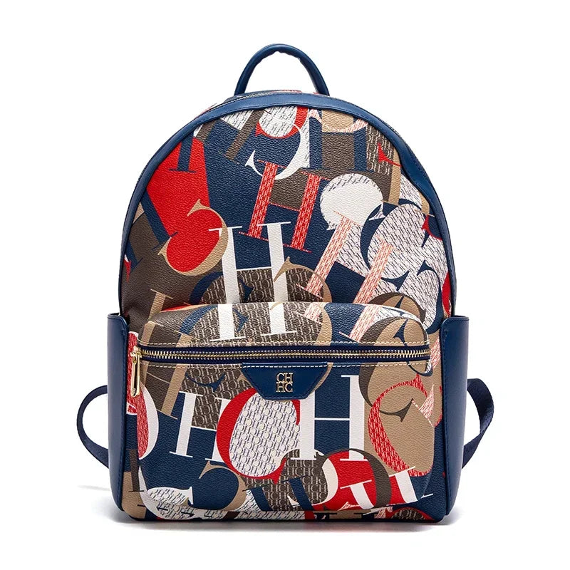 CH Unique Printed Design Women's Backpack Rugged Backpack Fashion Women's Backpack New 2025 Large Capacity Printed Travel Bag