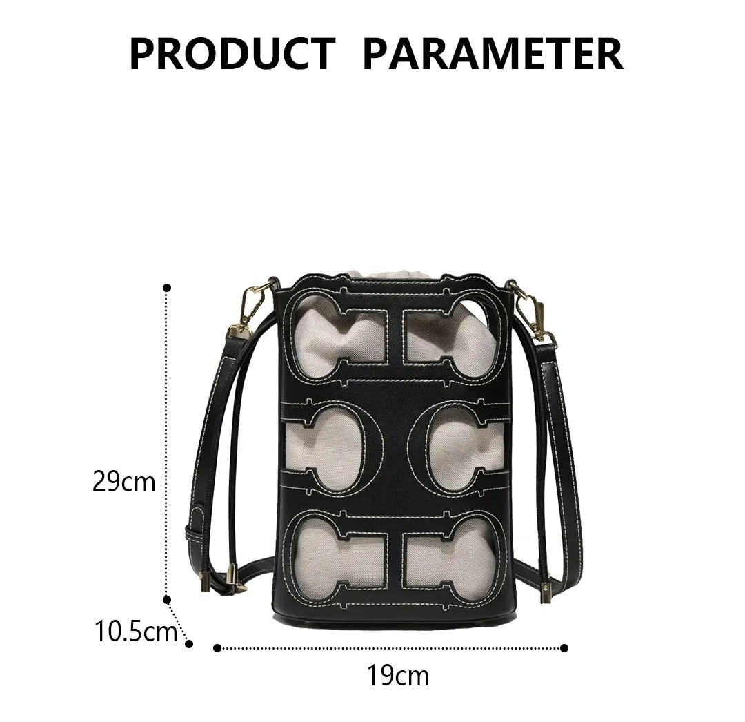 CH New Daily Commuting Ladies Handbag Fashion Hollow Design Ladies Crossbody Bag Simple Versatile Style Ladies Shoulder Bag