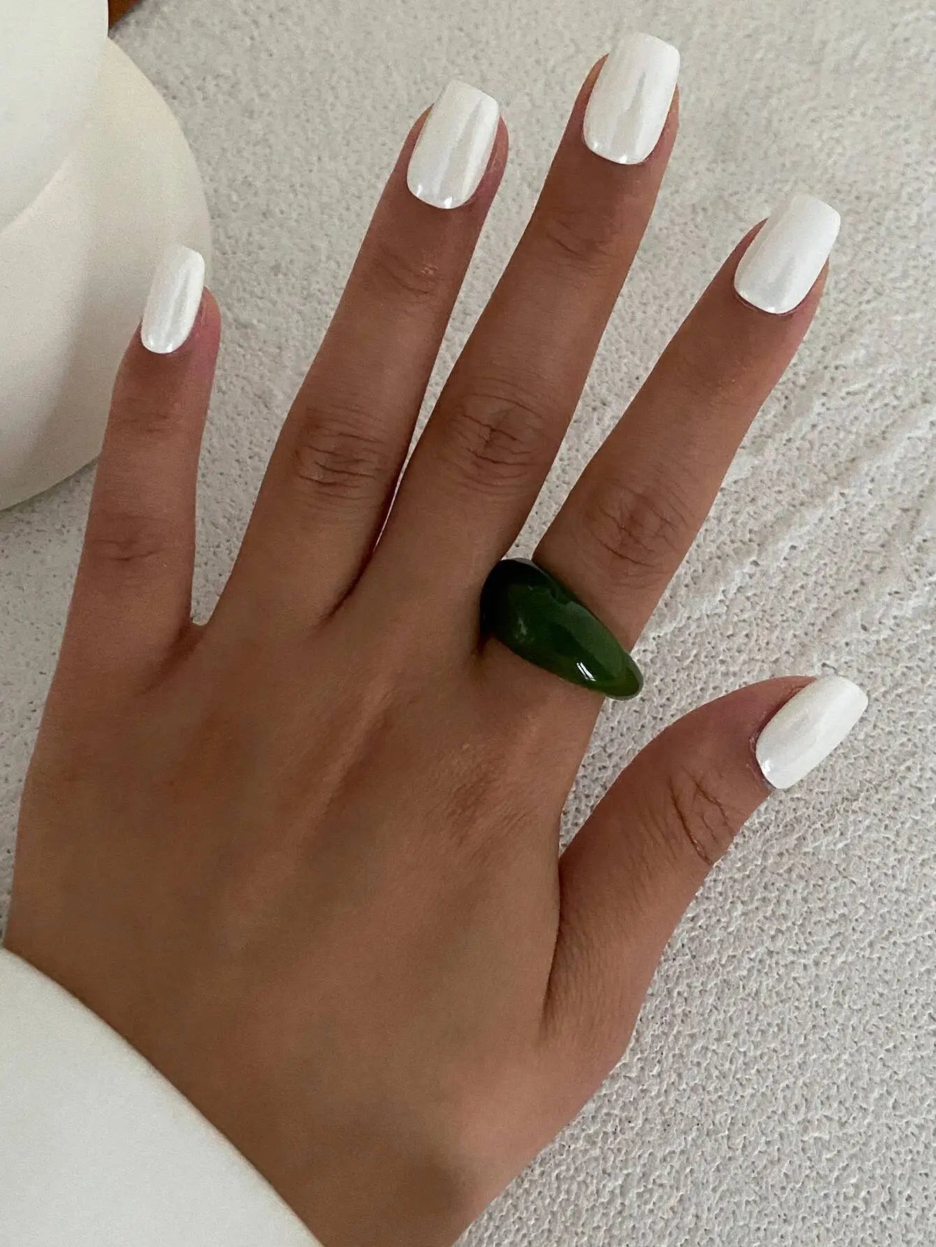 Salircon Trendy Creative Irregular Resin Acrylic Rings for Women Punk Charm Geometric Oval Finger Ring Jewelry Accessories Gifts