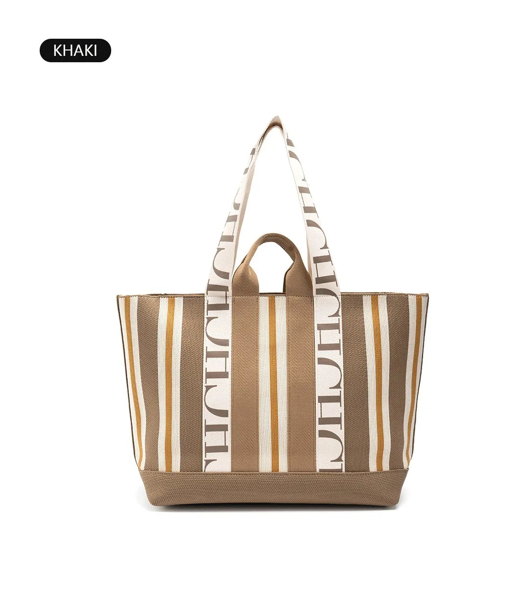 CH Classic Ladies Crossbody Bag Large Capacity Commuter Style Ladies Tote Bag Simple Stripe Design Ladies Shoulder Bag Letters