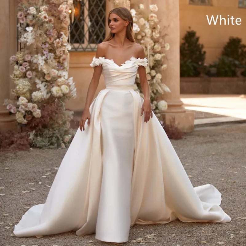 Women's Fashionable Removable Trailing Prom Dress