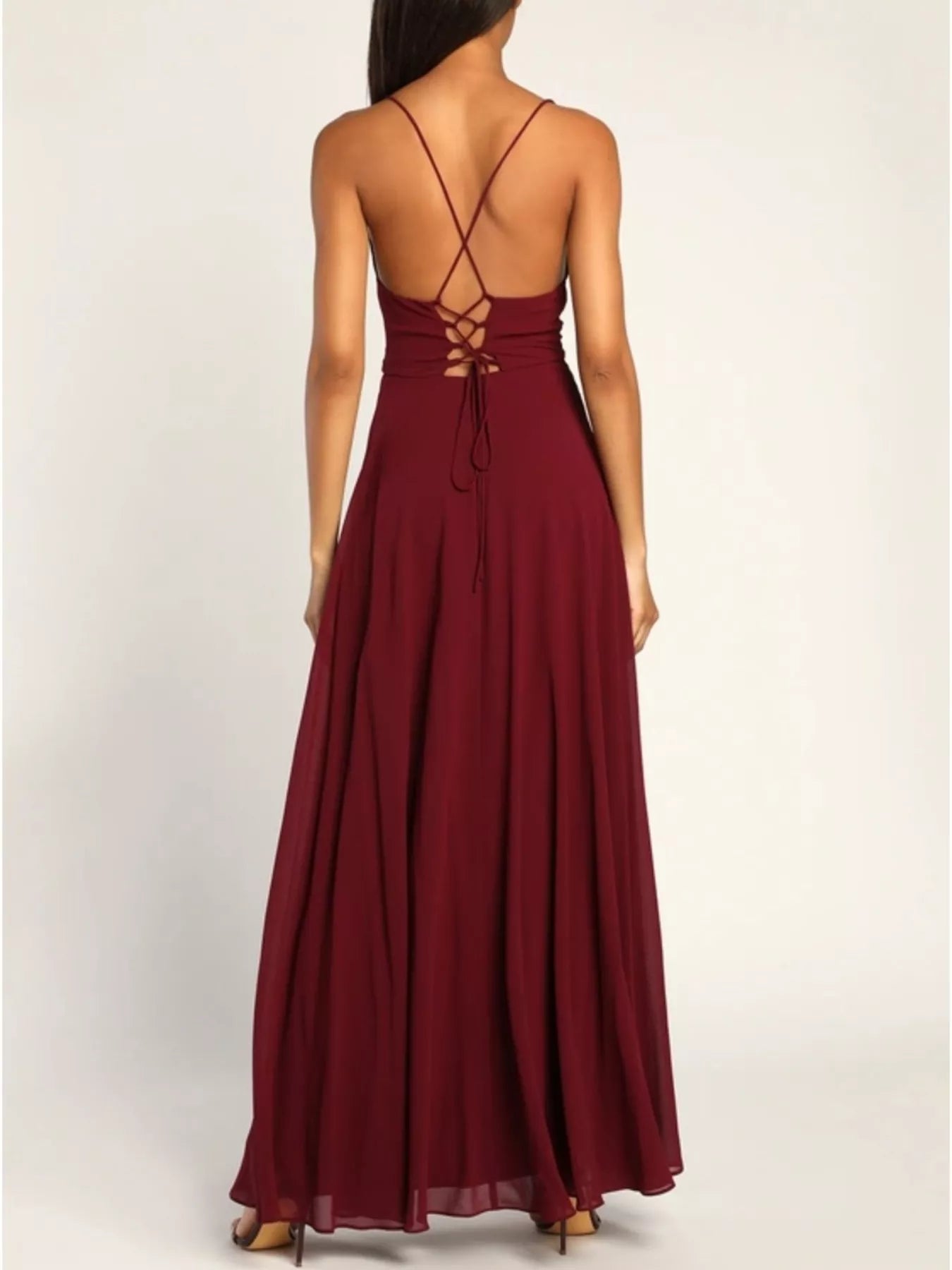 Slit Cowl Neck Maxi Dress - TrendNest
