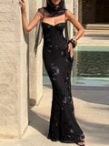 Sweetheart Neck Spaghetti Strap Maxi Dress - TrendNest