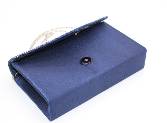 2018 Satin Clutch with Rhinestones for Evening Events