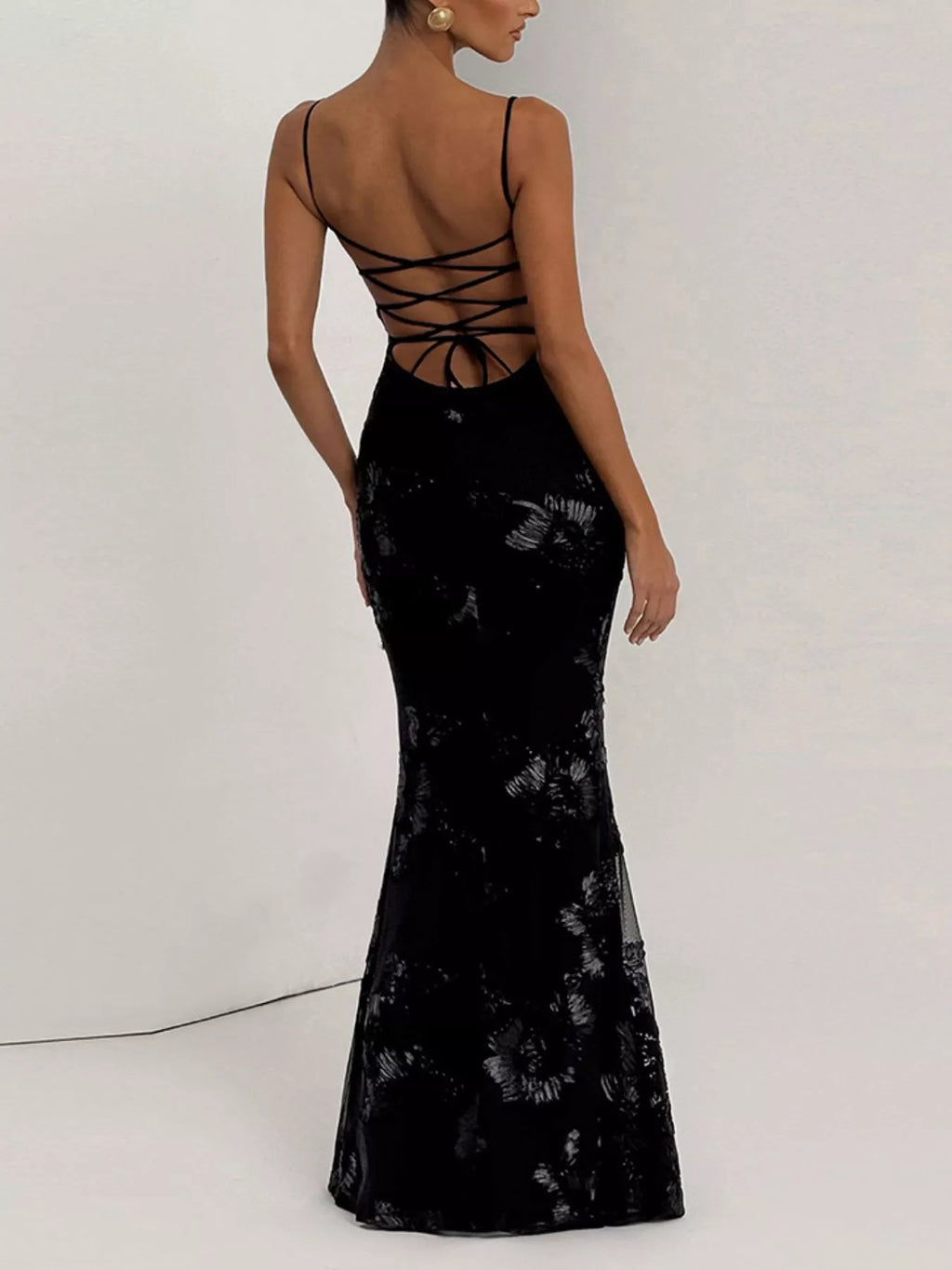 Sweetheart Neck Spaghetti Strap Maxi Dress - TrendNest
