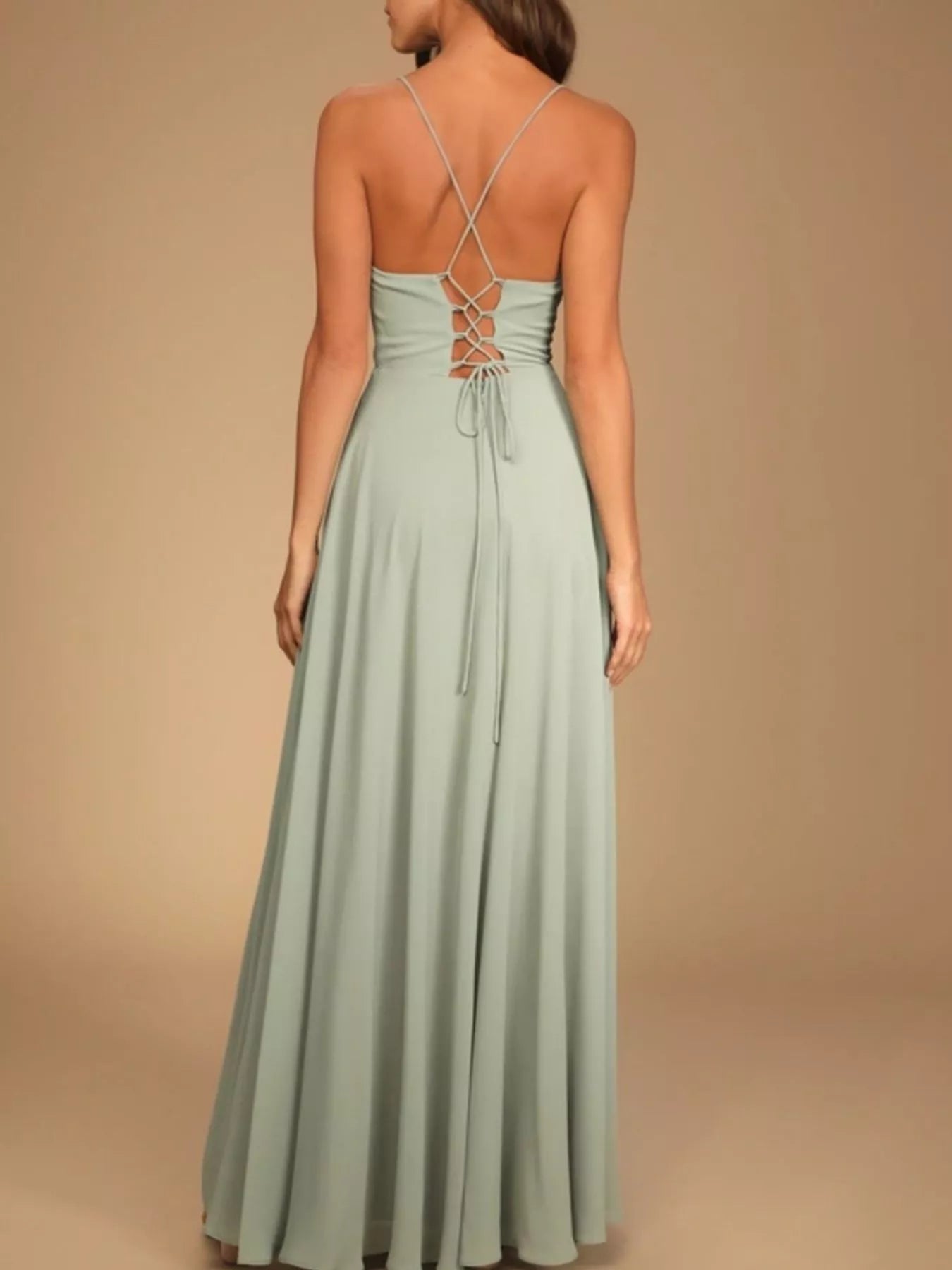 Slit Cowl Neck Maxi Dress - TrendNest