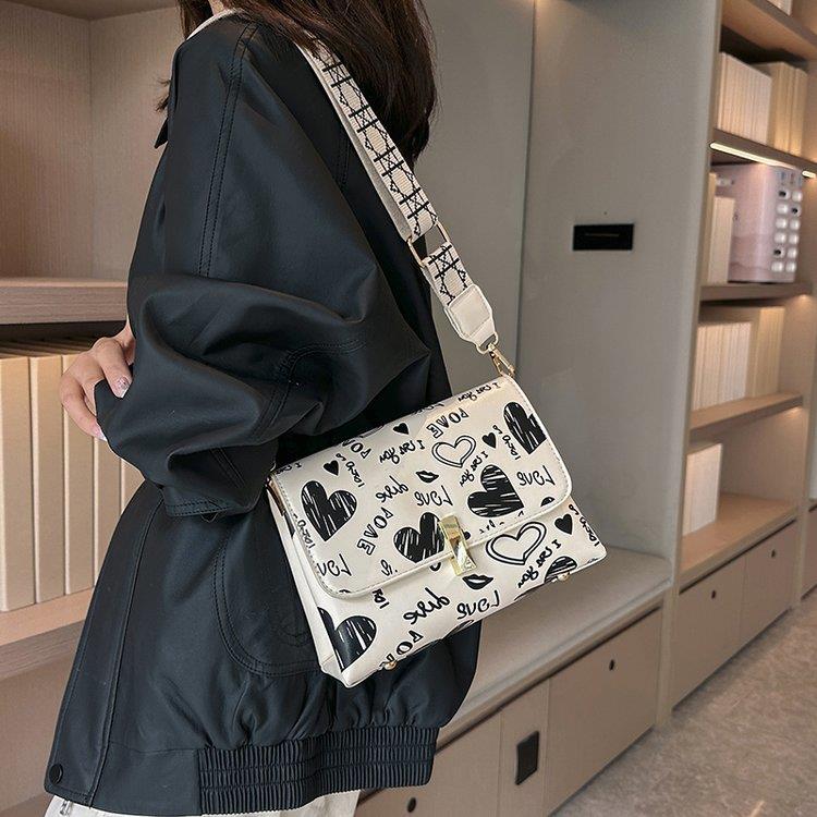 Fashionable Women's Graffiti Print Messenger Bag