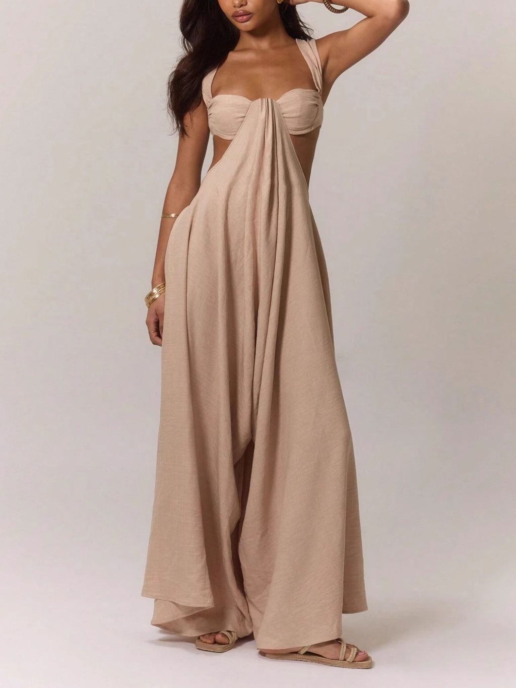Cutout Sweetheart Neck Maxi Dress - TrendNest