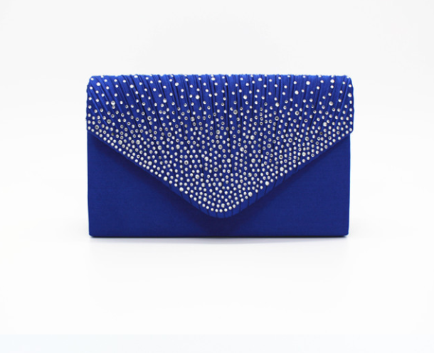 2018 Satin Clutch with Rhinestones for Evening Events