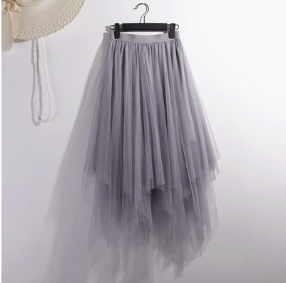 Tulle High-Waisted A-Line Skirt (Layered Design)