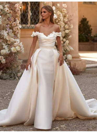 Women's Fashionable Removable Trailing Prom Dress